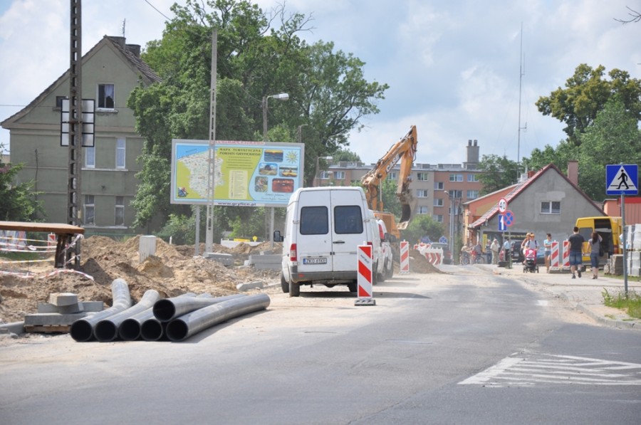 Trwa modernizacja ulic J. Dąbskiego oraz Sportowej